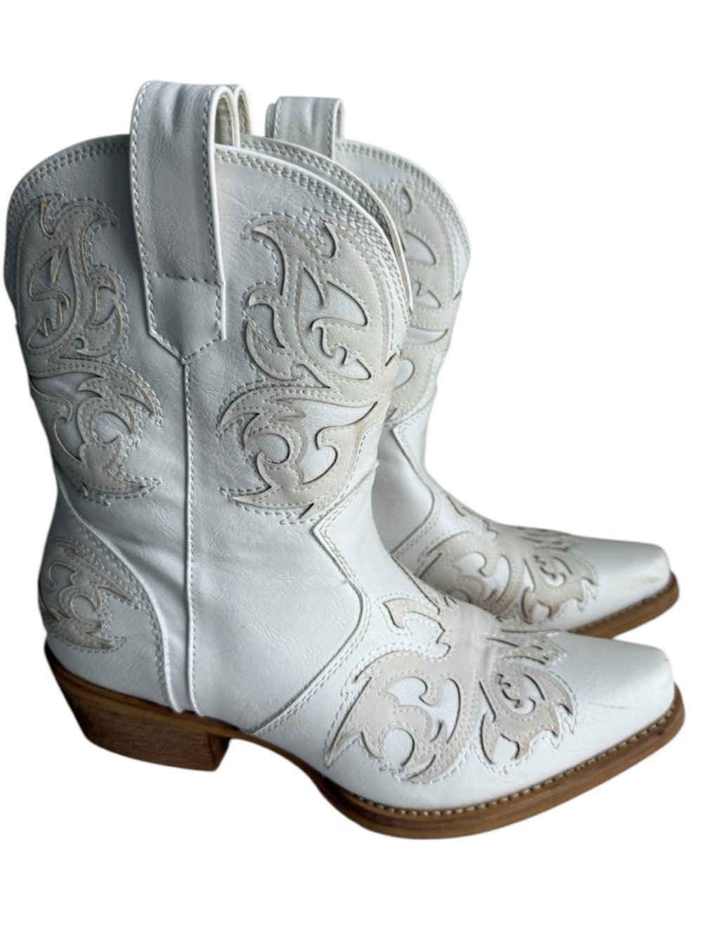 Rollda Women's Cowboy Boots Western Fashion Ankle Cowgirl Boots - Size 6